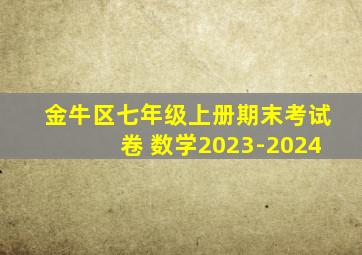 金牛区七年级上册期末考试卷 数学2023-2024